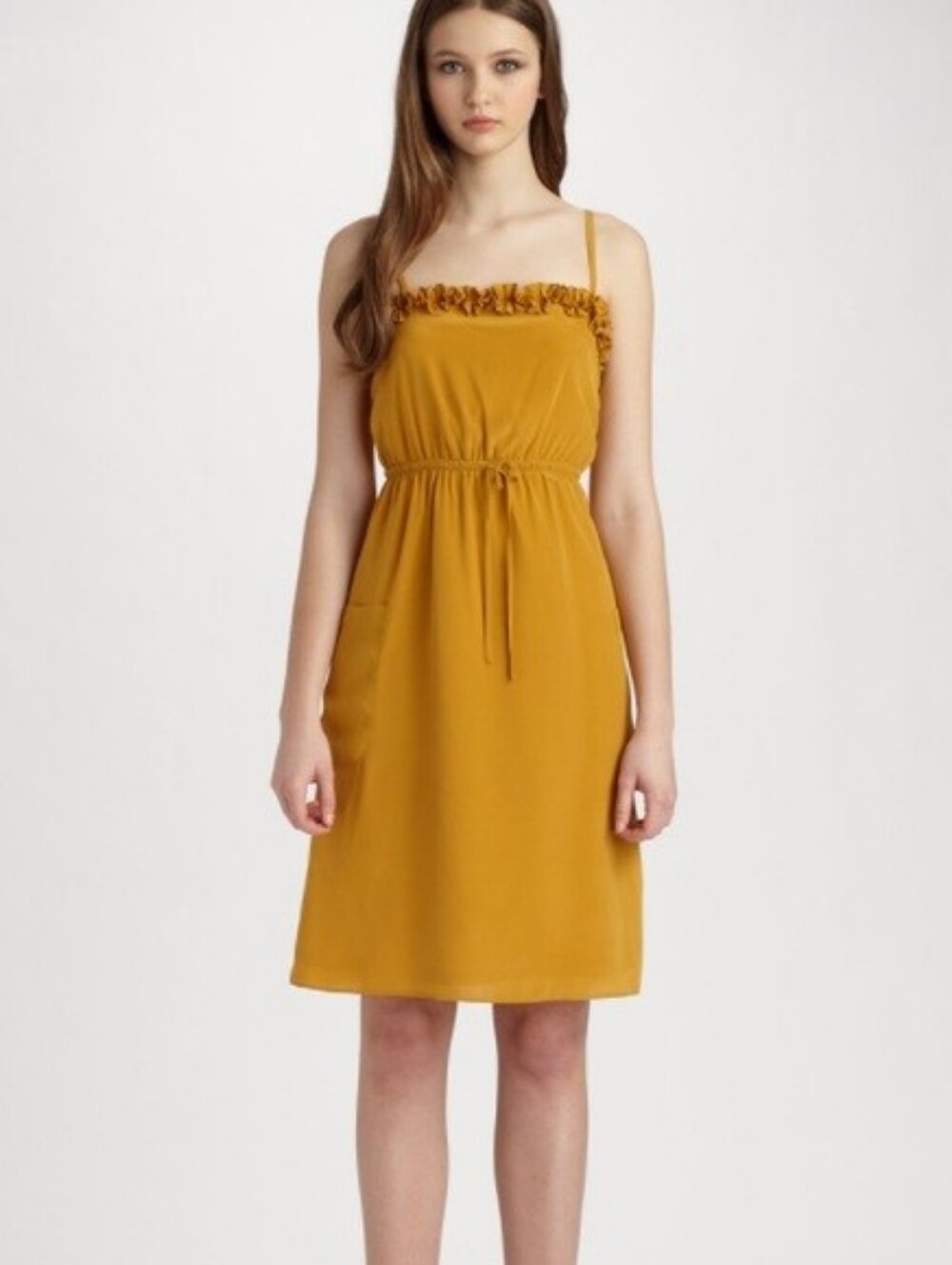 Marc by Marc Jacobs Silk Dress Mustard Yellow NWT Size 6